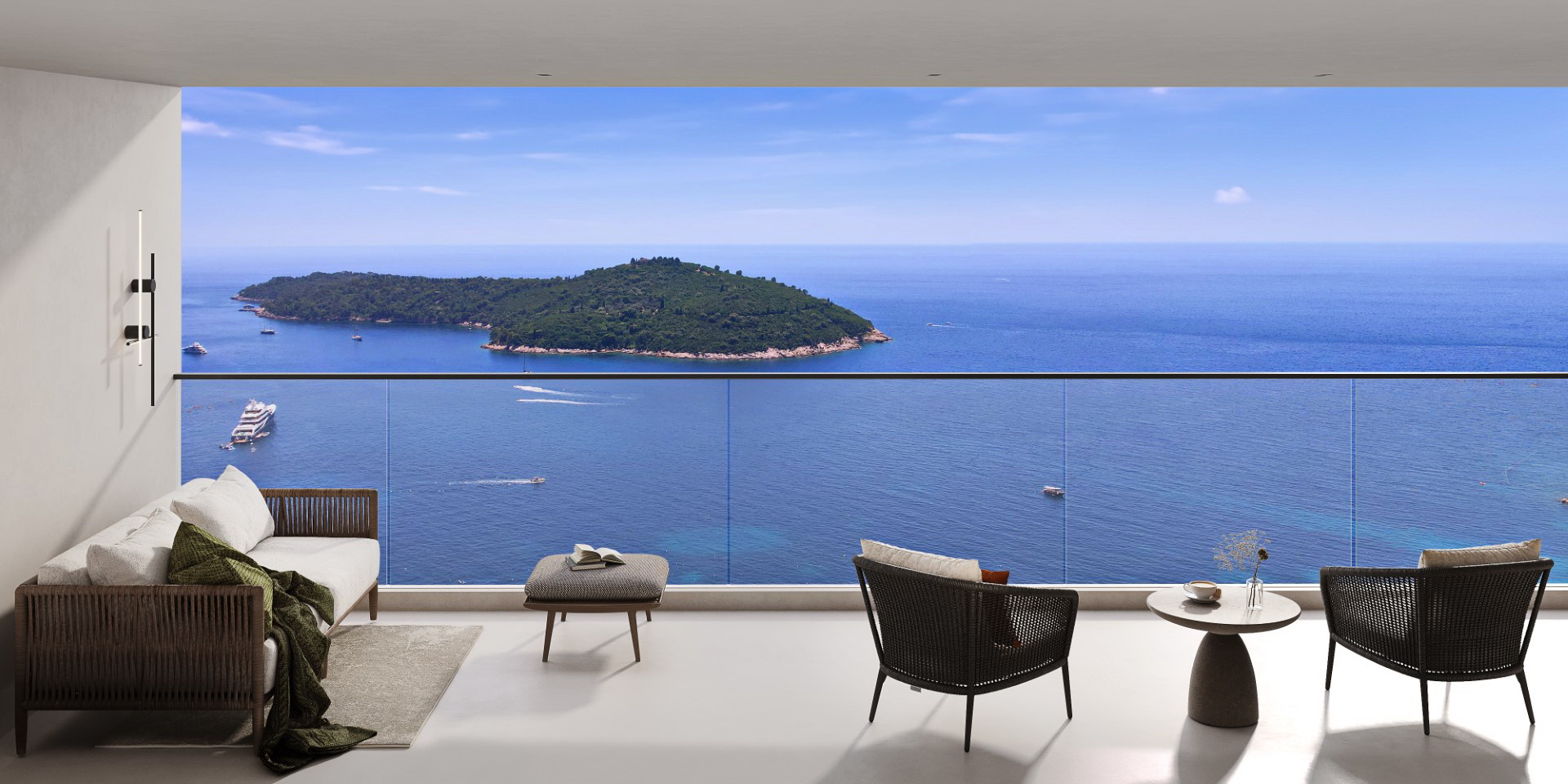 LUKSUZNI STAN 83 M2 | 1 SS | Prizemlje | SPEKTAKULARAN PANORAMSKI POGLED NA POVIJESNI DUBROVNIK I MORE - Ekskluzivna prodaja IMB