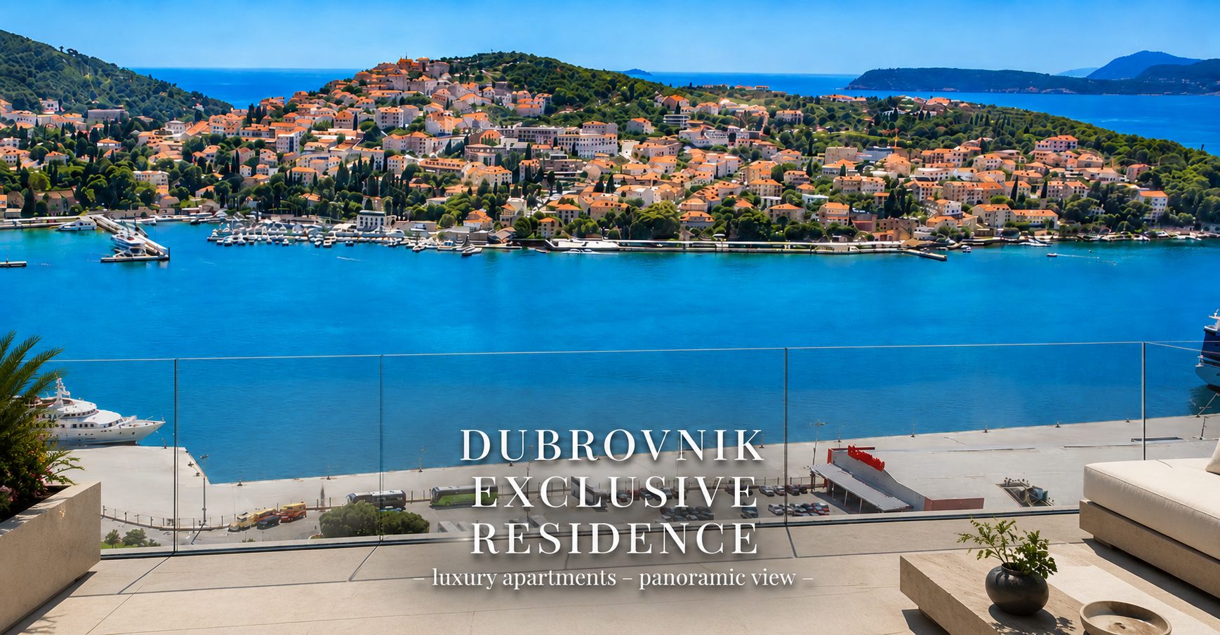 NOVOGRADNJA | DUBROVNIK EXCLUSIVE RESIDENCE | Luksuzan stan 122 m2 | 3 SS | Prizemlje | Panoramski pogled na more
